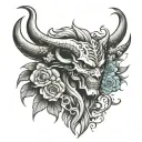 strength and honor  tattoo design idea