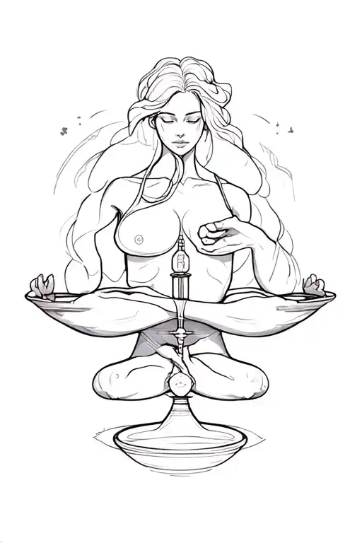 balance goals in life tattoo design idea