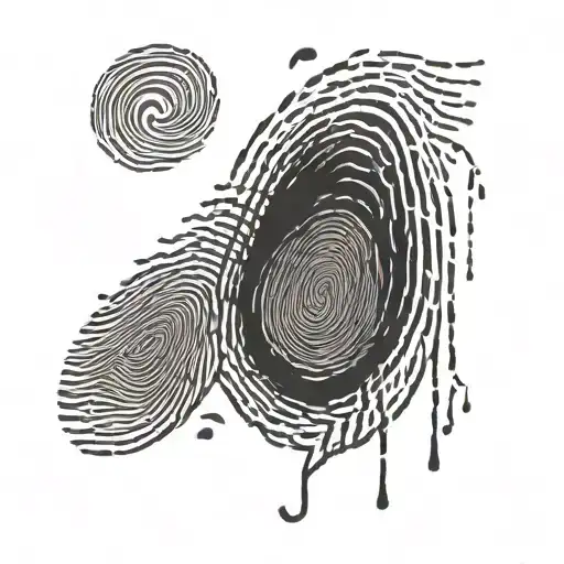 2 thumb print tattoo design idea