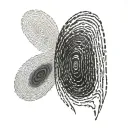 2 thumb print tattoo design idea