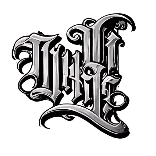 Milan and Roman writing tattoo design idea