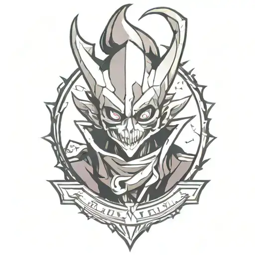 Shaco League of Legends tattoo design idea