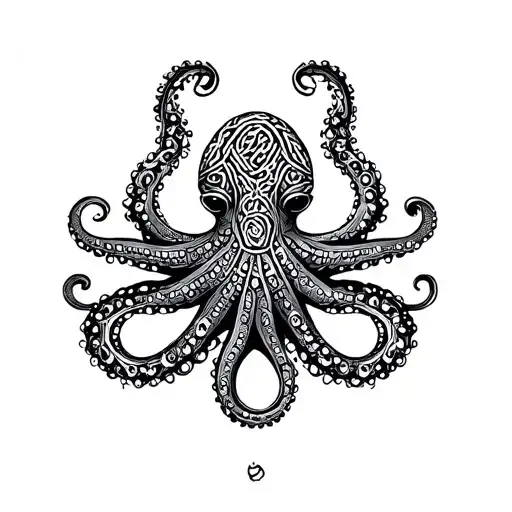Celtic Pictish Octopus tattoo design idea