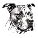 Pitbull Face tattoo design idea