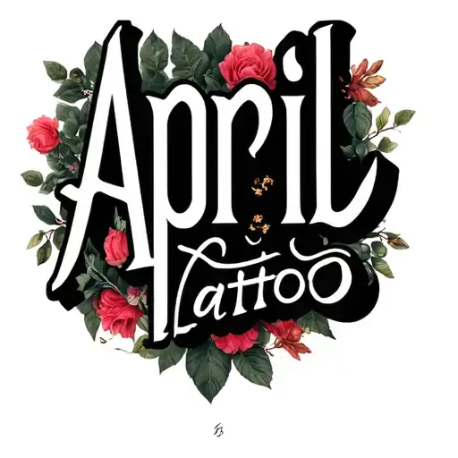 april letters tattoo design idea