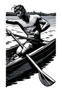 basque rowing oar tattoo design idea