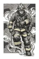 firefighter  tattoo design idea