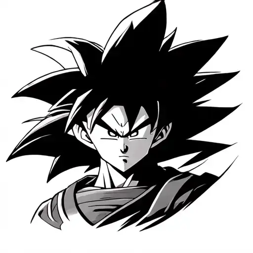 son goku super saiyan tattoo design idea