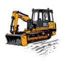 Bulldozer tattoo design idea