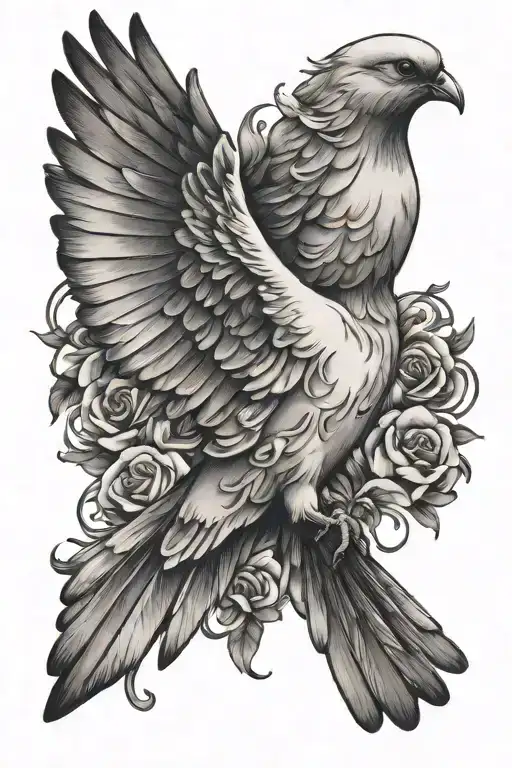 Holy Spirit dove tattoo design idea