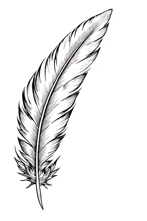an eagle feather tattoo design idea