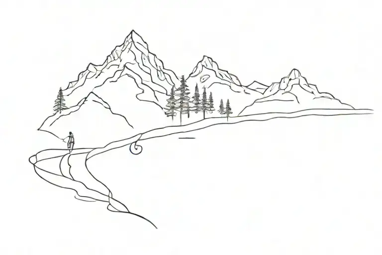 journey before destination tattoo design idea