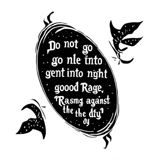 Create a oval morse code tattoo with the next words:"Do not go gentle into that good night.Rage, rage against the dyi tattoo design idea