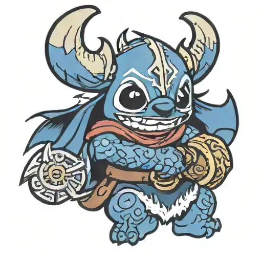 Stitch the Viking Live tattoo design idea