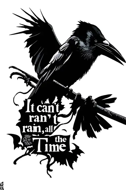"It can’t rain all the time" The Crow and Brandon Lee tattoo design idea