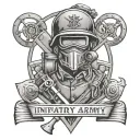 infantry army unit4 engineer tattoo design idea
