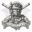 infantry army unit4 engineer tattoo design idea
