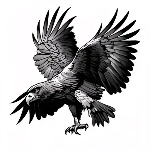 Buzzard tattoo design idea