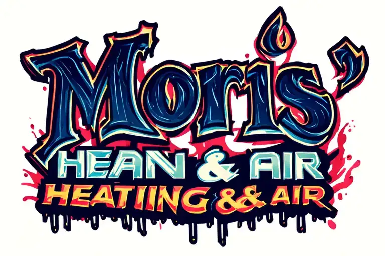 "Morris’ Heating & Air" HVAC logo tattoo design idea