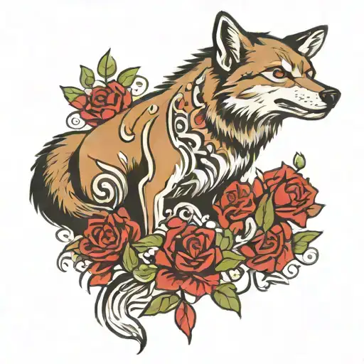 wolf and guts tattoo design idea
