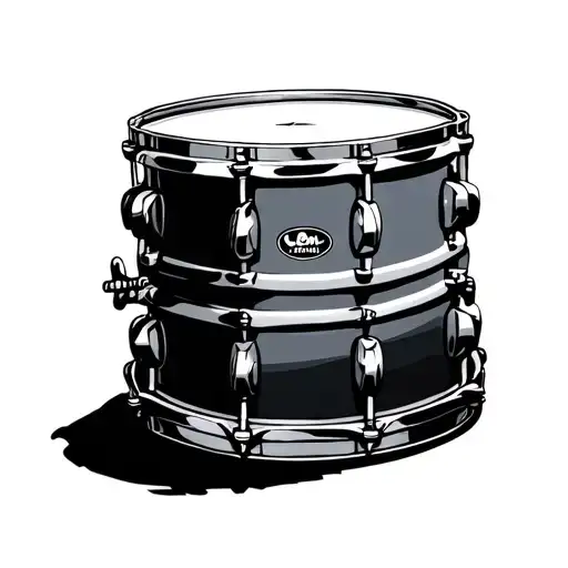 snare drum tattoo design idea