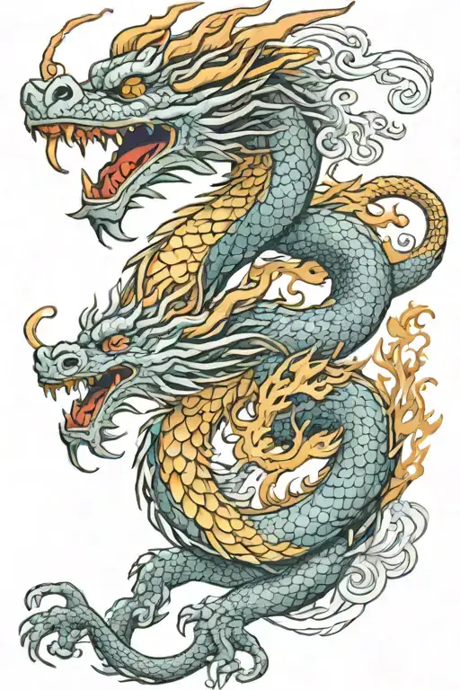 chines Dragon small tattoo design idea