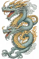 chines Dragon small tattoo design idea