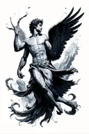 icarus falling tattoo design idea