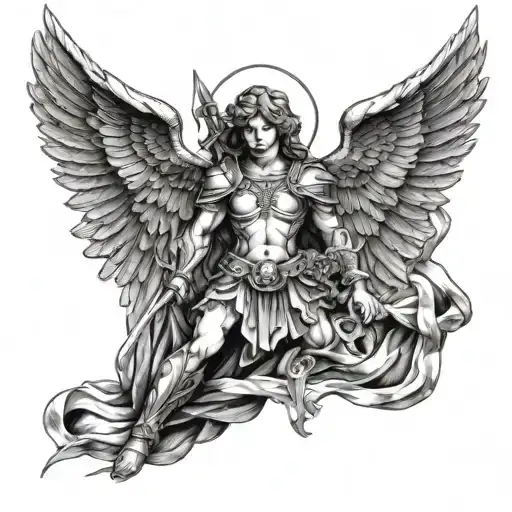 archangel Michael tattoo design idea