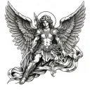 archangel Michael tattoo design idea