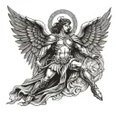 archangel Michael tattoo design idea