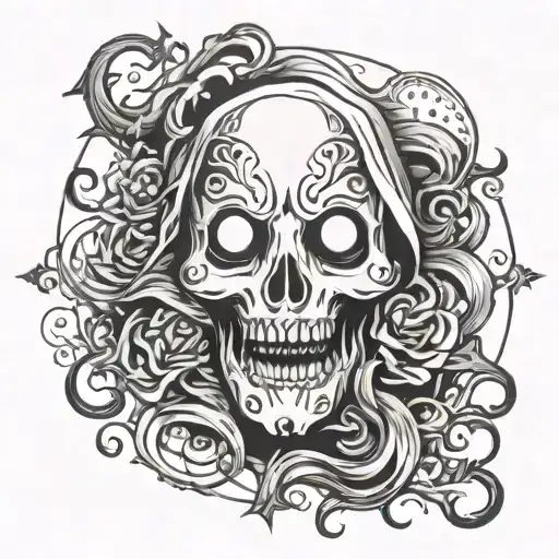 ghost face tattoo tattoo design idea