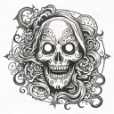 ghost face tattoo tattoo design idea