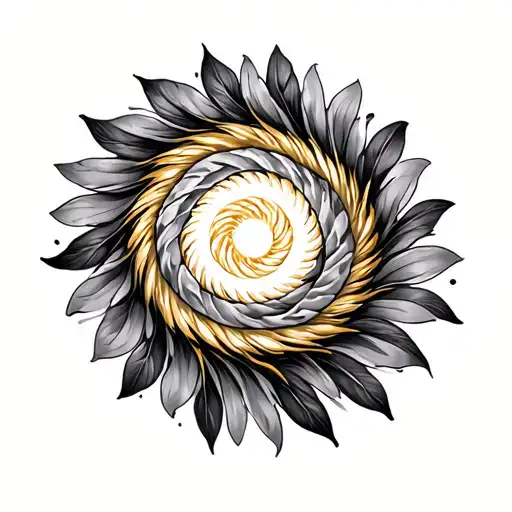 Golden Spiral tattoo design idea
