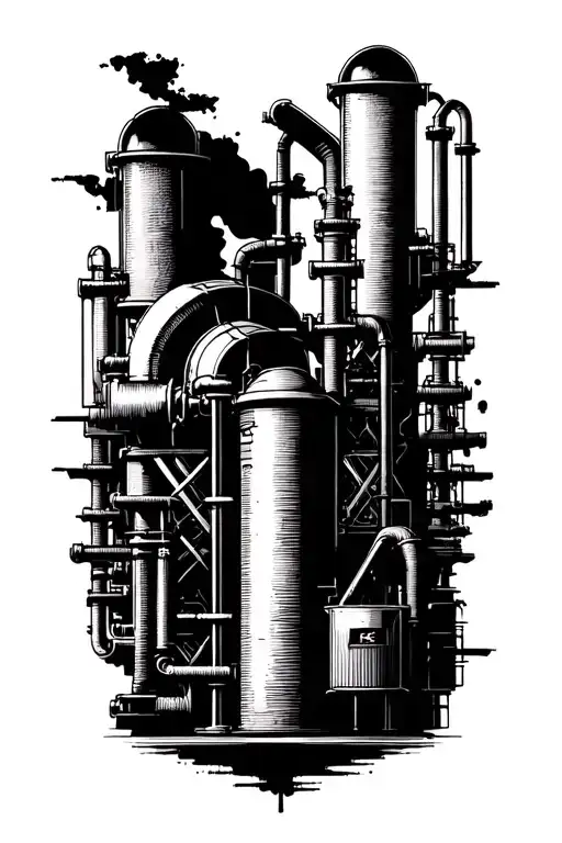 refinery tattoo design idea