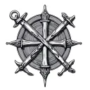 mariner's cross tattoo design idea