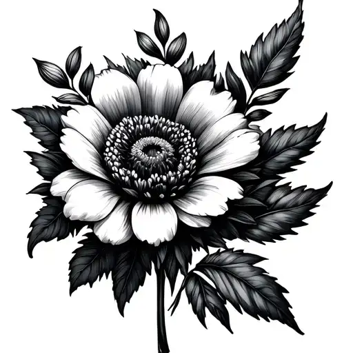 birth flower February, march, November December birth flowers tattoo design idea