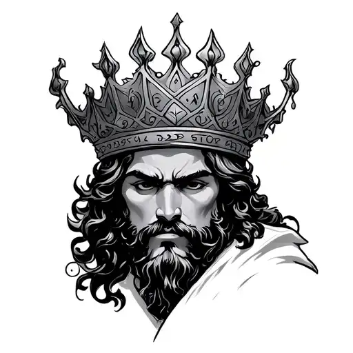 blessed king tattoo design idea