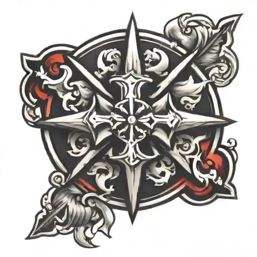 maltese cross tattoo design idea