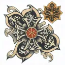 maltese cross tattoo design idea