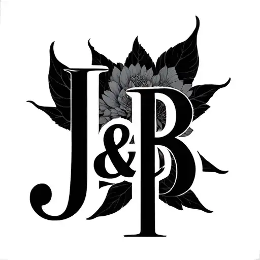 J & p hidden tattoo design idea