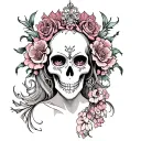Death empress tattoo design idea