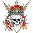 Death empress tattoo design idea