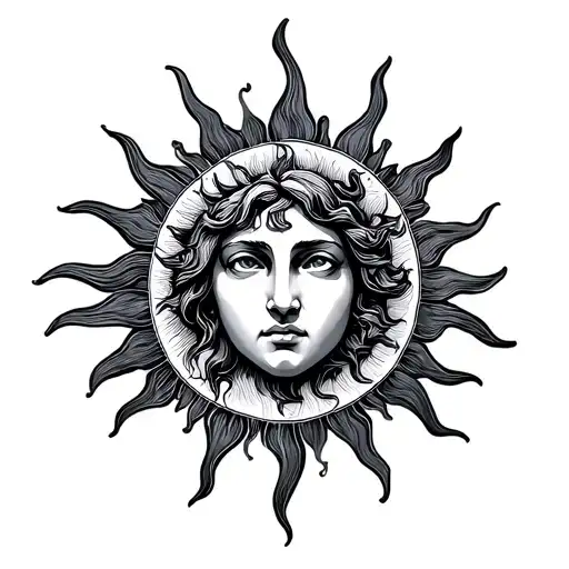 sun with philippians 1:3 tattoo design idea