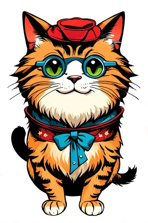 fat freddy's cat tattoo design idea