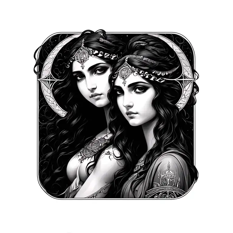 triple goddess tattoo tattoo design idea