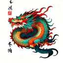 Korean style back tattoo dragon tattoo design idea