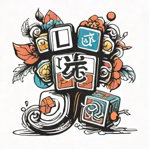 generate me a rubiks cube tatoo with the colors form the letter L tattoo design idea
