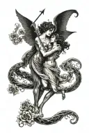 Orpheus And Eurydice tattoo design idea