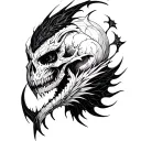 Phyrexian tattoo design idea